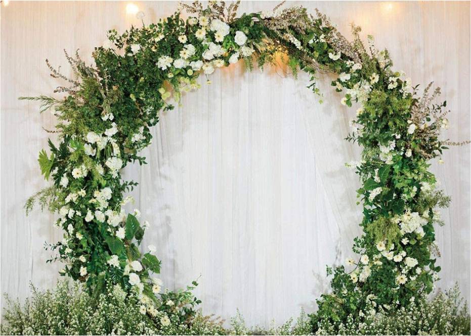 Solustre 2Pcs Flower Garland Pattern Photography Backdrop