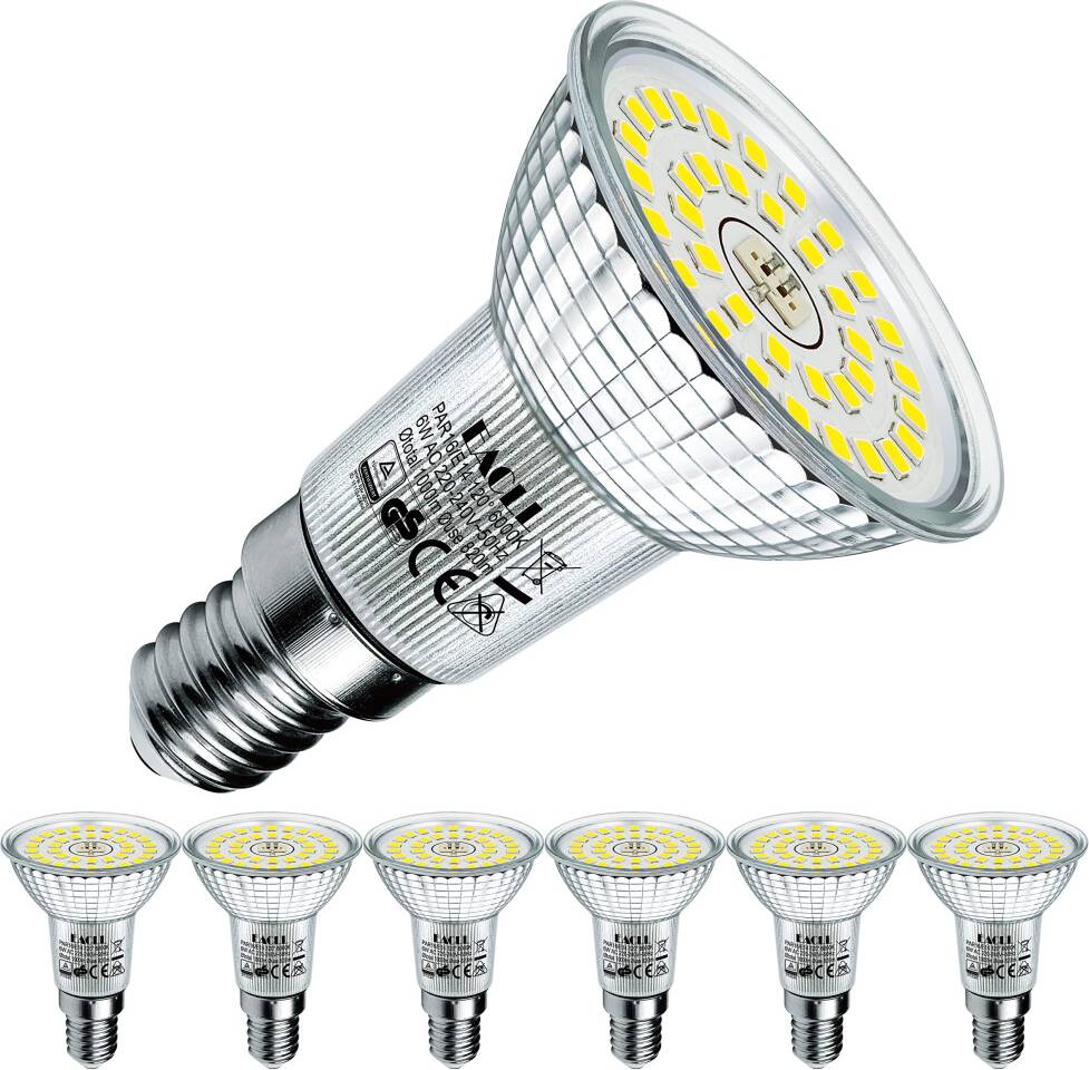 TCL E14 LED Bulbs Cool White 6W 100W R50 Halogen