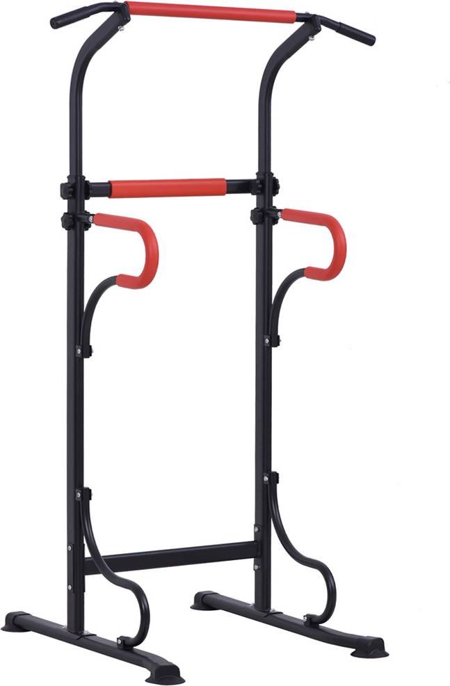 Multi gym bench Homcom Red Black Multi Use Adjustable Steel Exercise Station