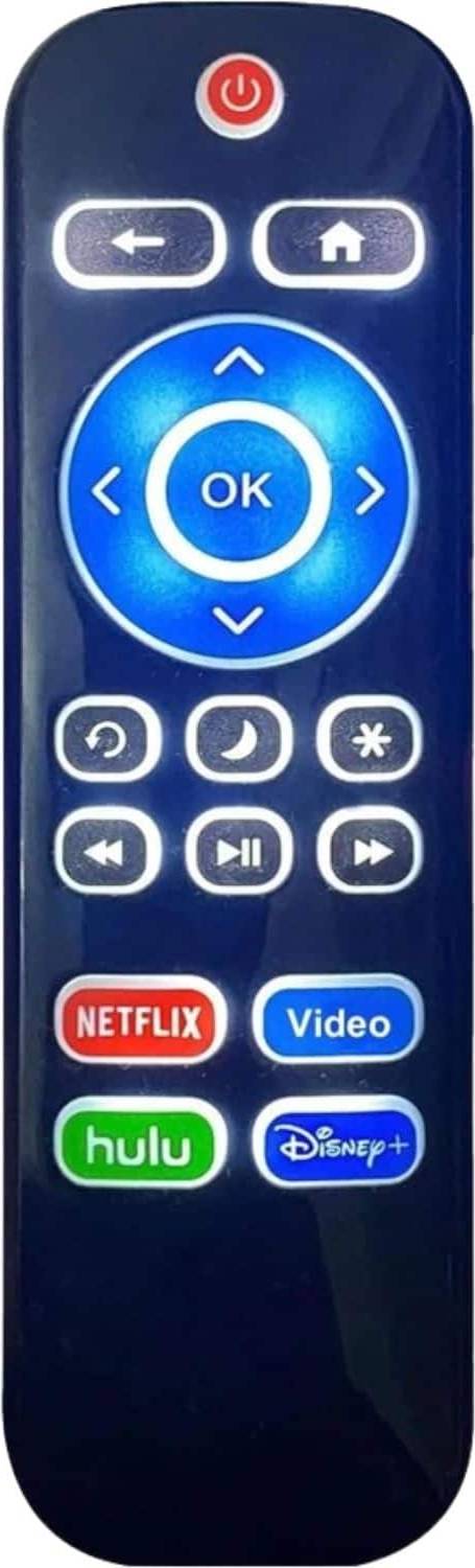 Home Collection Backlit Remote for Roku TV TCL Hisense Philips