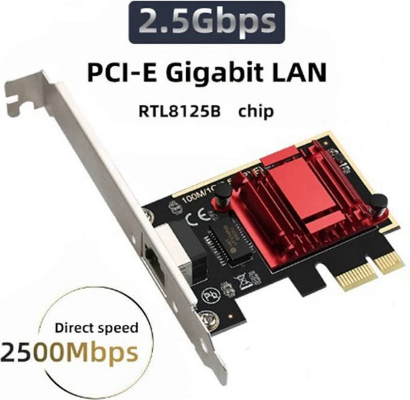 Ethernet to wifi adapter 2.5G PCI-E to RJ45 Network Card