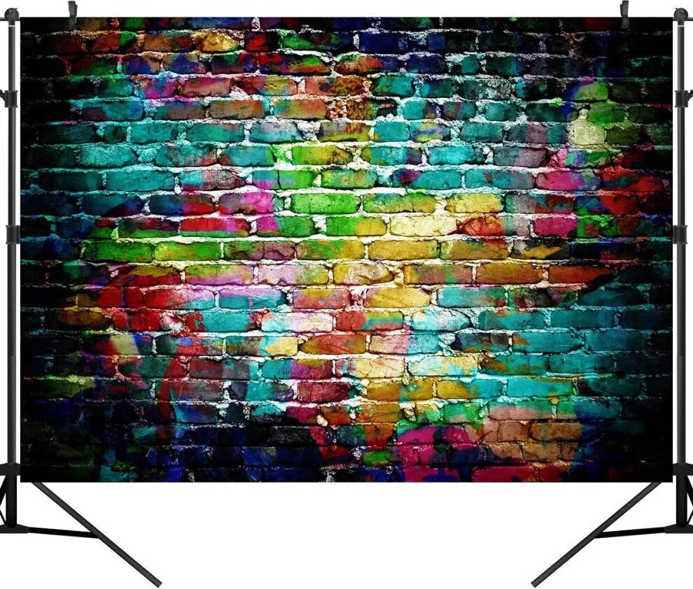 Color Brick Wall Backdrop