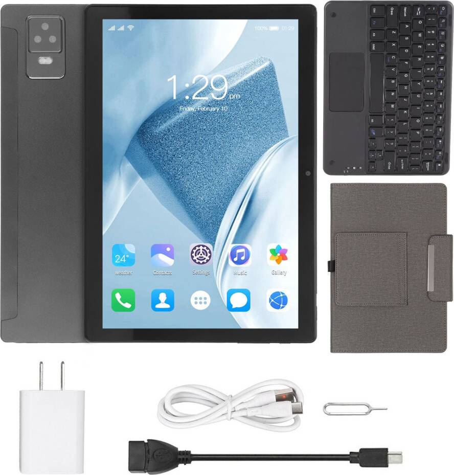 Android Tablet with Keyboard - Black