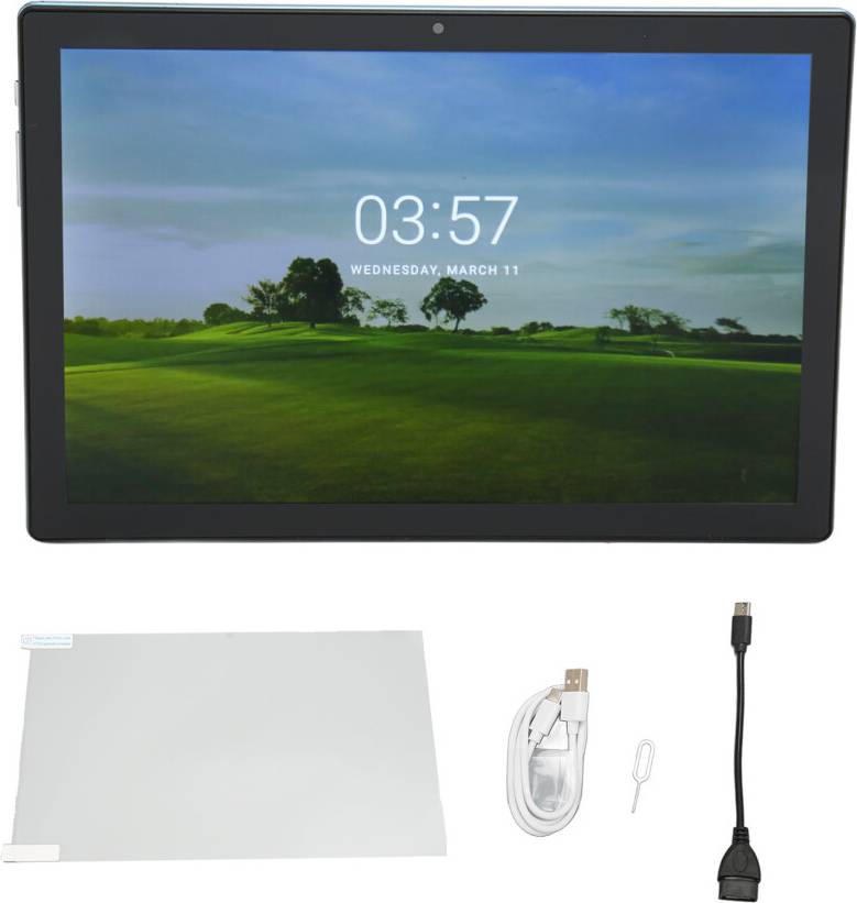 Android Tablet with Octa-Core Processor 10.1 Inch IPS HD LCD Screen - Black