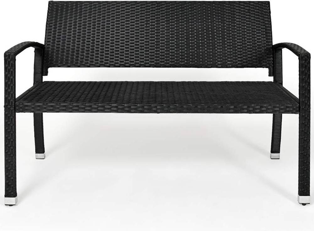 B2X Rattan Sort 2-Personers Havebænk