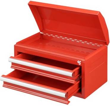 Tool box with drawers JobSmart 2-Drawer Mini Tool Box Red