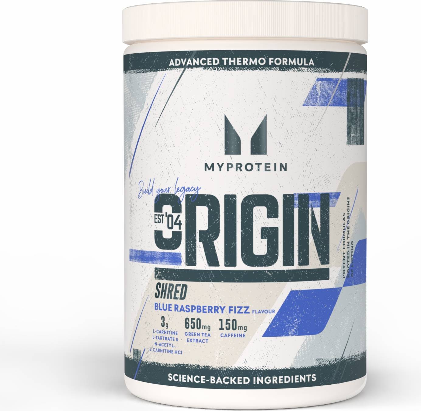 Myprotein Origin Shred Pre-Workout 660g Blue Raspberry Fizz 60 pcs