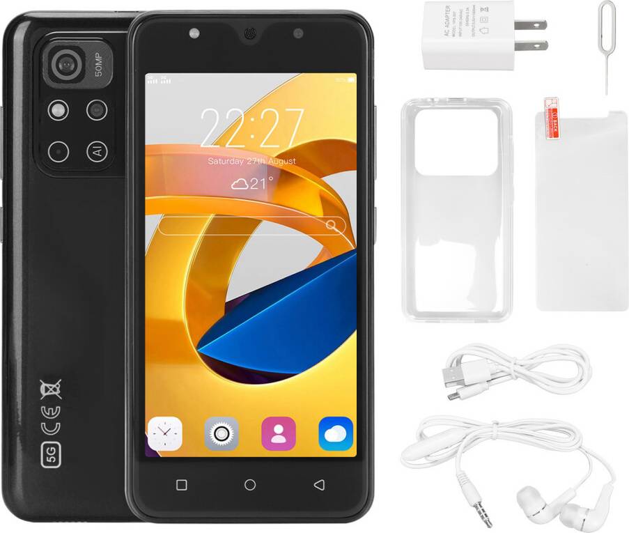 Mini smartphone Mini-Smartphone Deca-Core 5 tommer - Sort