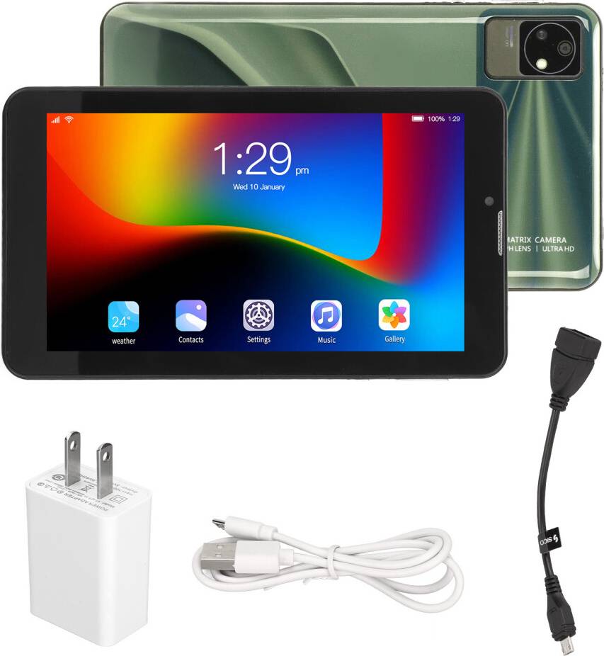 Android tablet 7" 7-Tommer FHD IPS Android-Tablet - Sort