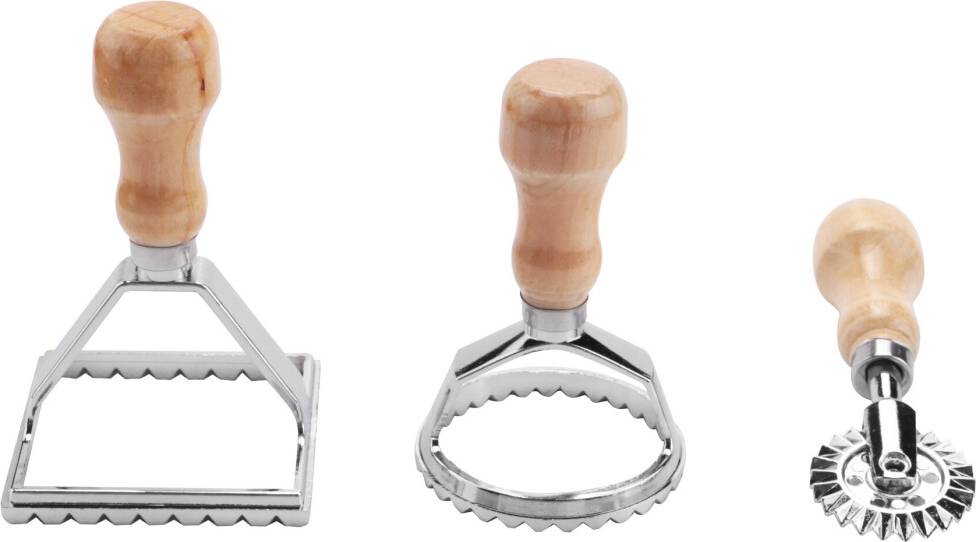 Pasta roller Tlily Ravioli Stamp Maker Cutter with Roller Wheel Set