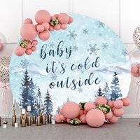 Baby shower backdrop Custom Round Baby Shower Backdrop