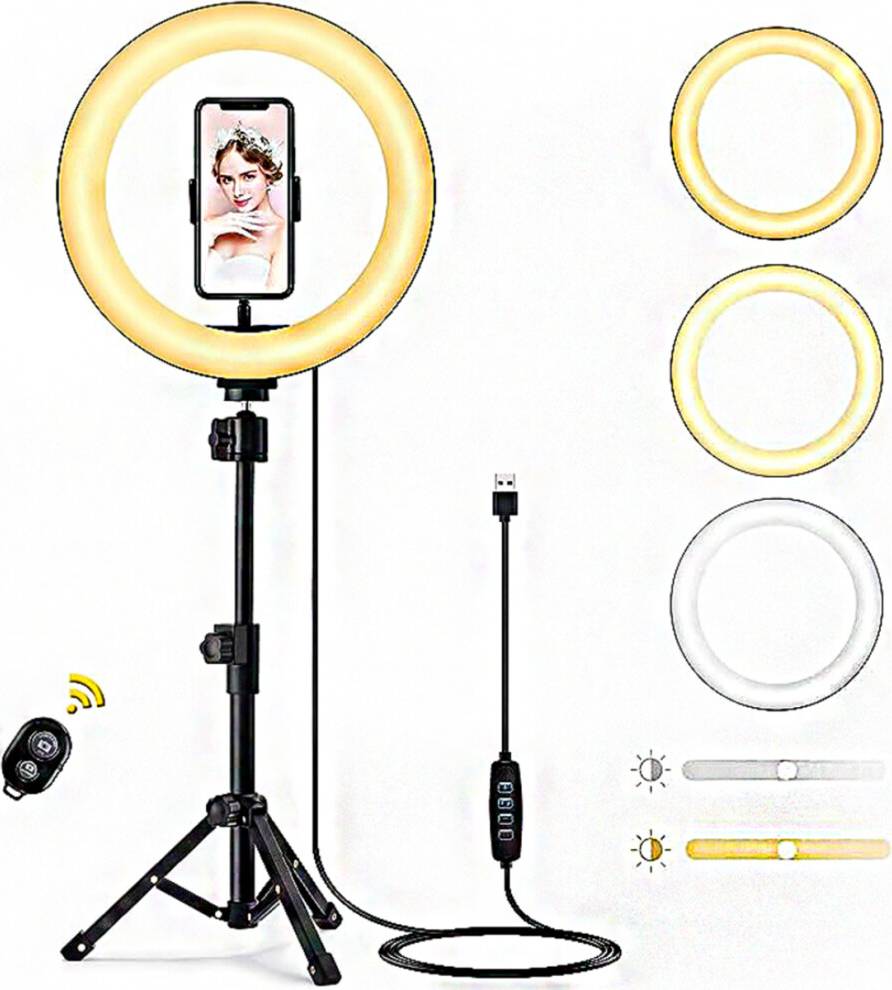 Professional Ring Light Kit 10-Inch