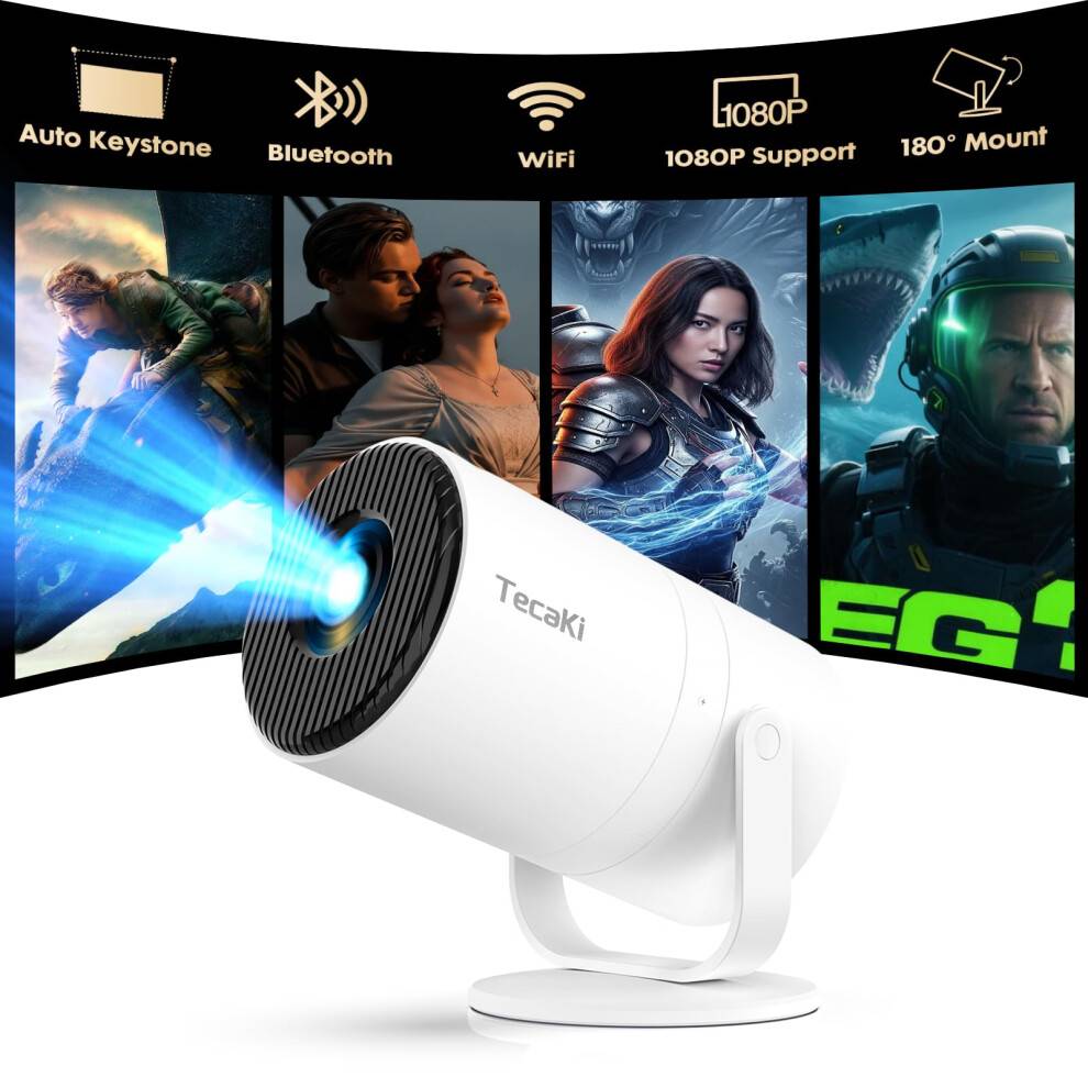 Android 14 Built-in Apps Tecaki Mini Projector
