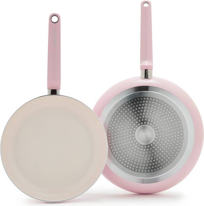 GreenPan Rio Advanced 2pc 10 and 12 Ceramic Nonstick Fry Pan Pink Cookware Set