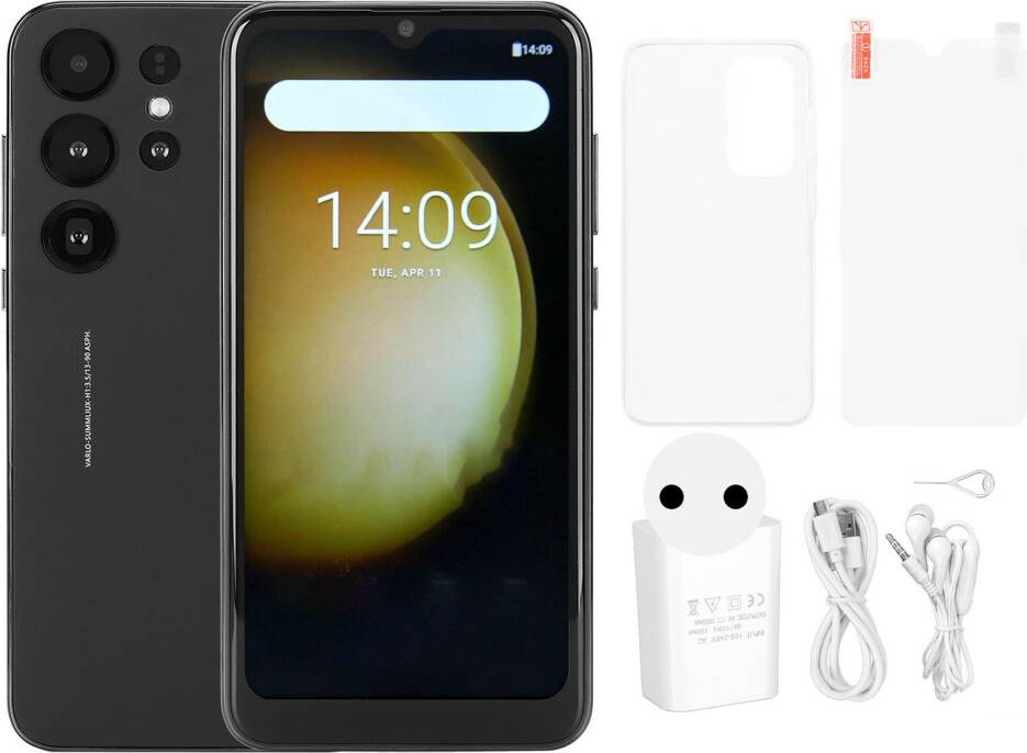 Android Smartphone With Waterdrop Display - Black
