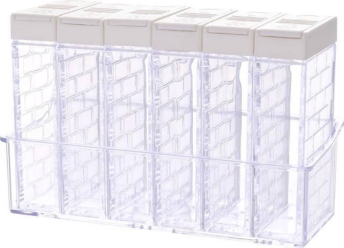Goolrc Condiment Storage Tank Transparent Two Way Opening Lid Kitchen Container