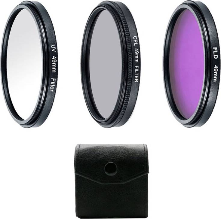 Professional UV CPL Polarizer FLD Photo Filter Kit