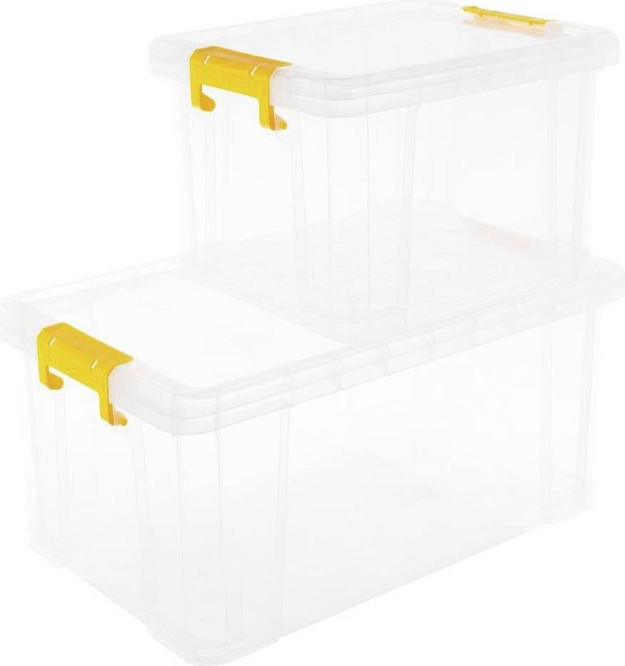 Stackmaster 2 Mixed Boxes Clear/Yellow