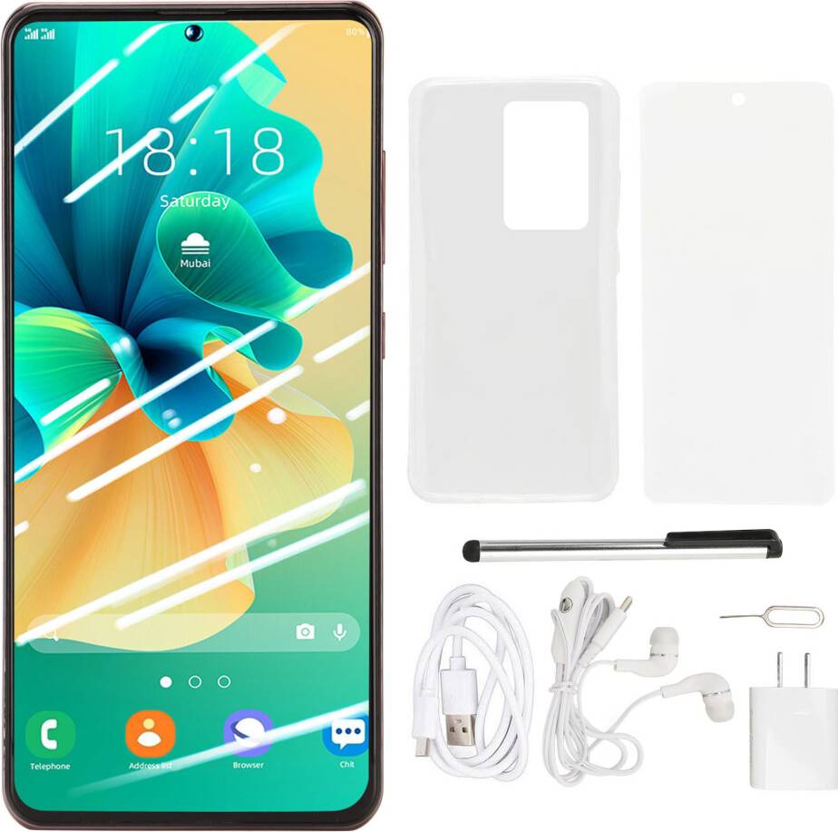 Android Dual-SIM Touchscreen Smartphone with Front and Rear Cameras