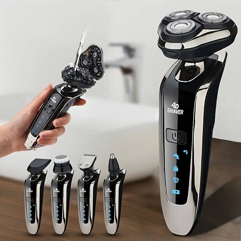Temu Electric Razor For Men Rechargeable Rotary Shaving Machine