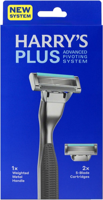 Shaving razor blade Harry S Plus Shaving Razor with 2 Blade Refill Cartridges