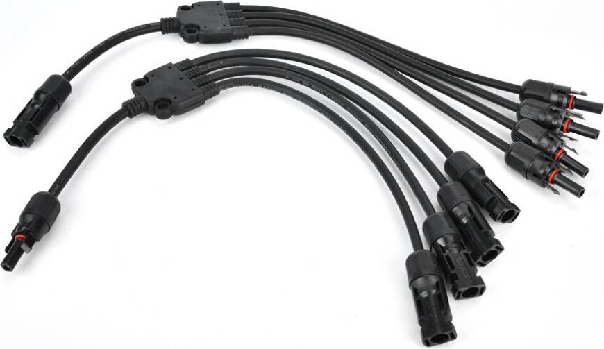 Plug And Play Solar Connectors Parallel PV Cable Adapter