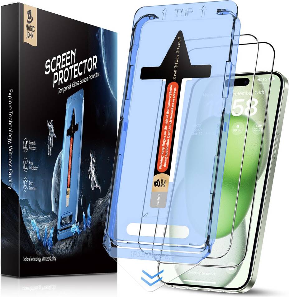Magic John Tempered Glass Screen Protector 2 Pack
