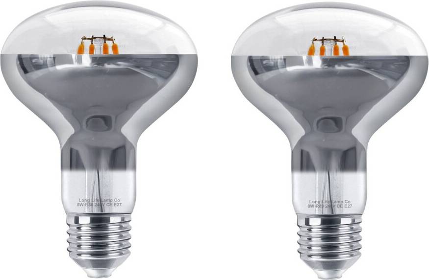 2 x 8w LED R80 Reflector Light Bulb E27 Warm White