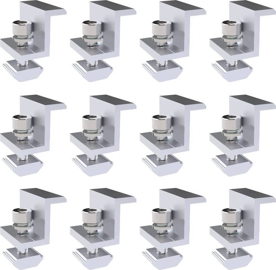 12 Pcs Adjustable Solar Panel Mounting Brackets Kit