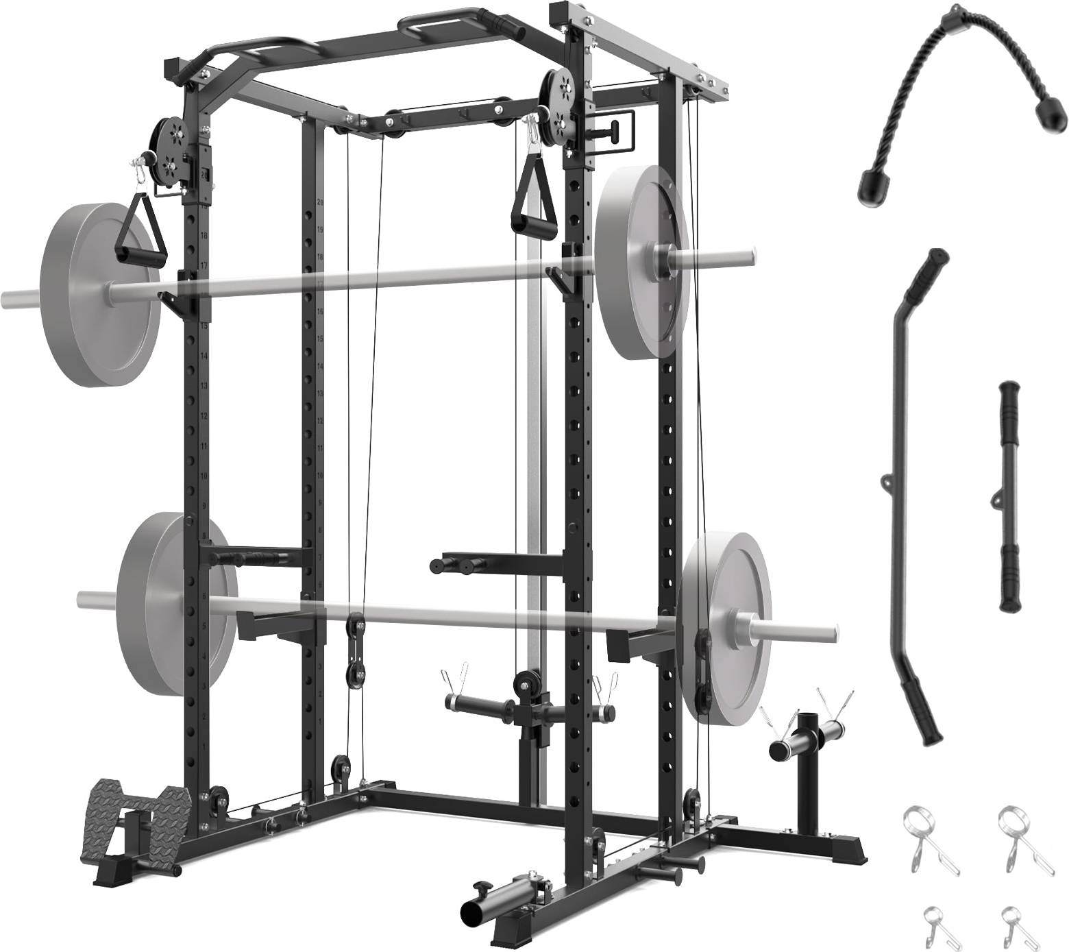 Garvee 2000LBS Multi-Function Power Cage Squat Rack