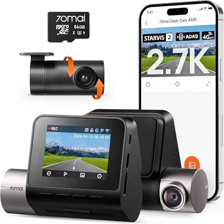 2.7K Dash Cam Front Rear A510