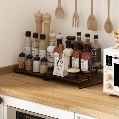 Furinno Ravel 3-Tier Multipurpose Kitchen Counter Spice Rack Organizer Set