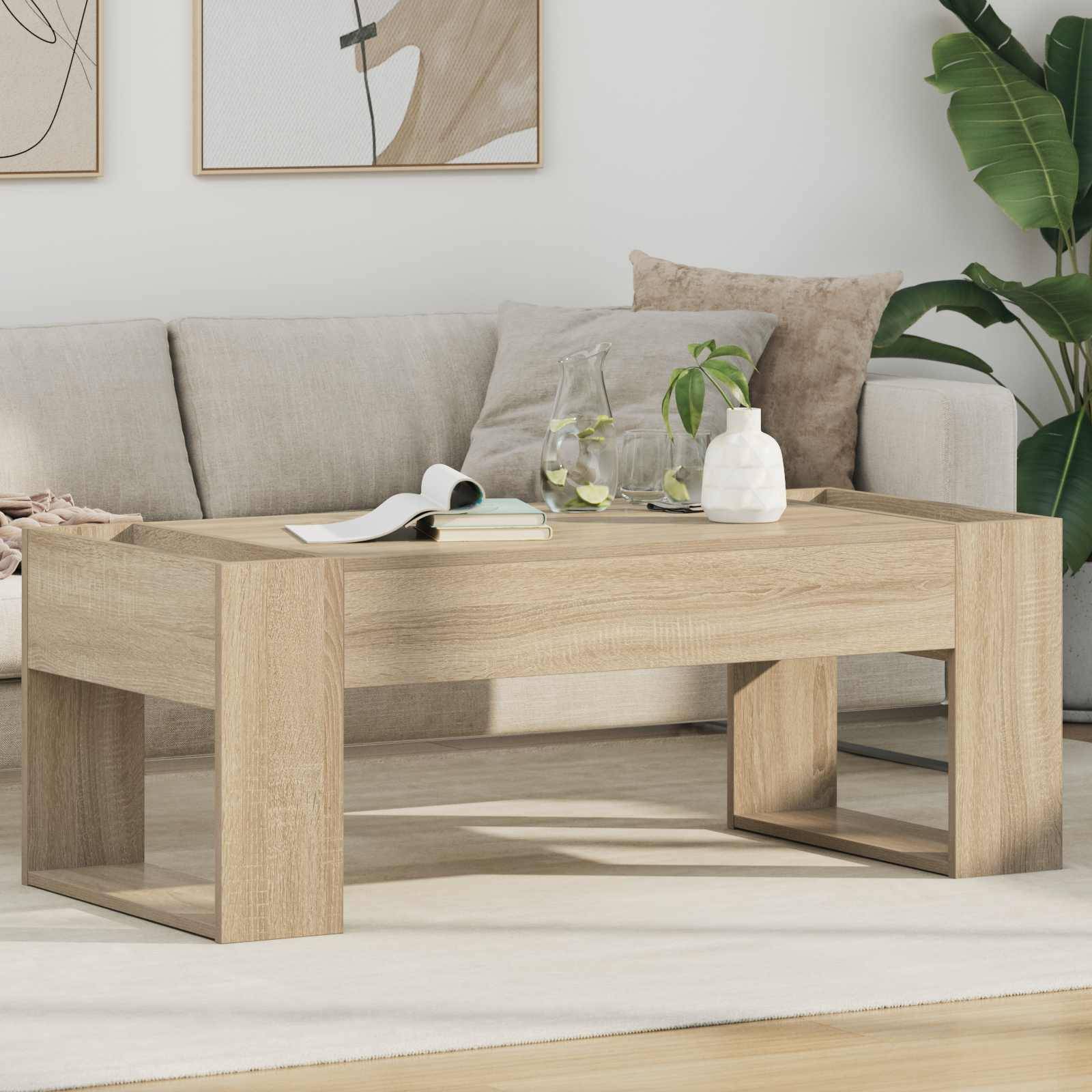 vidaXL Engineered Wood Rectangular Coffee Table