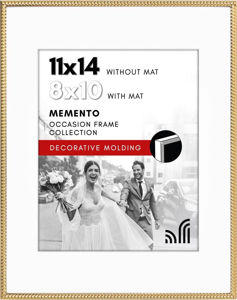 Americanflat 11x14 Picture with Rope-Style Detailing Photo Frame