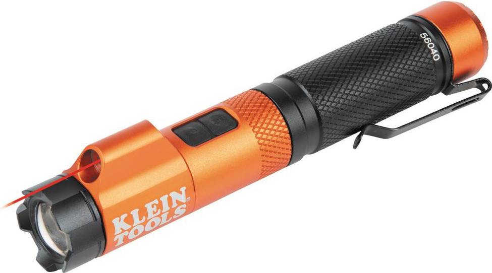 Led torch Klein Tools Handheld Flashlight LED 2 Light Modes Aluminum Orange