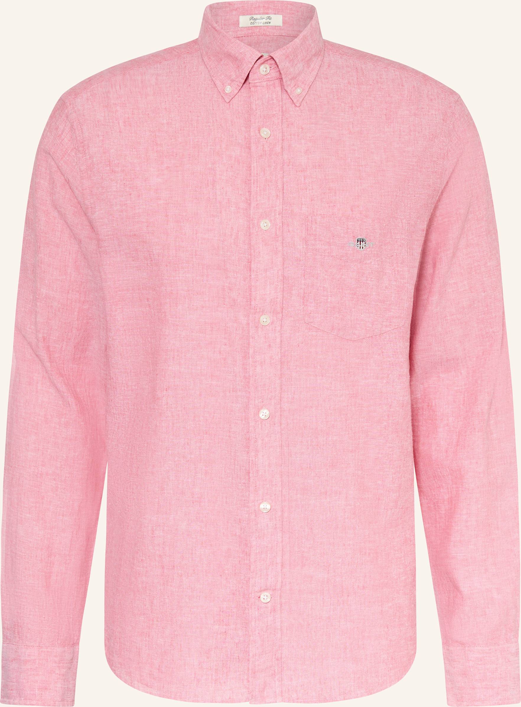 Gant Regular Fit Leinenhemd - Rosa