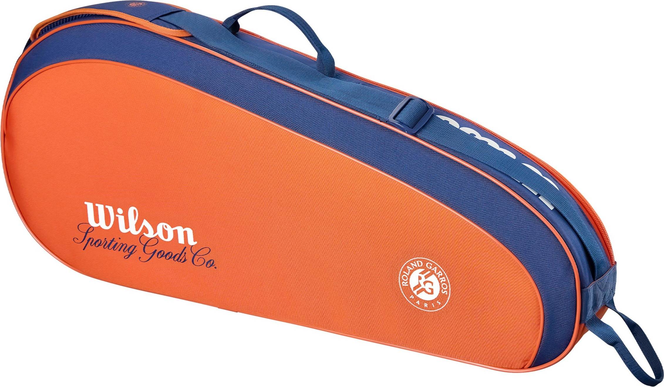Wilson Roland-Garros Team 3 Racket Bag - Orange/Navy
