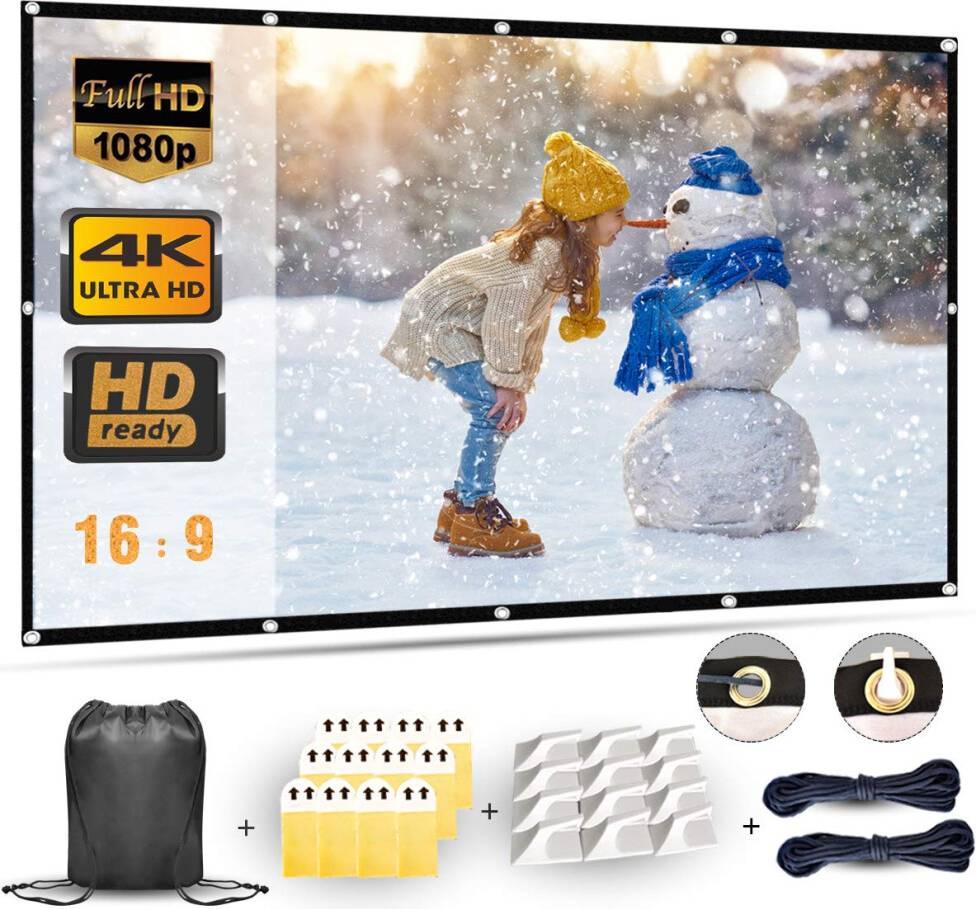 100 Inch 16 9 HD 4K Projector Screen