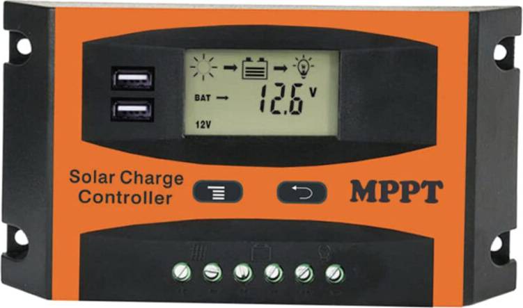 MPPT Solar Charge Controller Dual USB LCD Timer