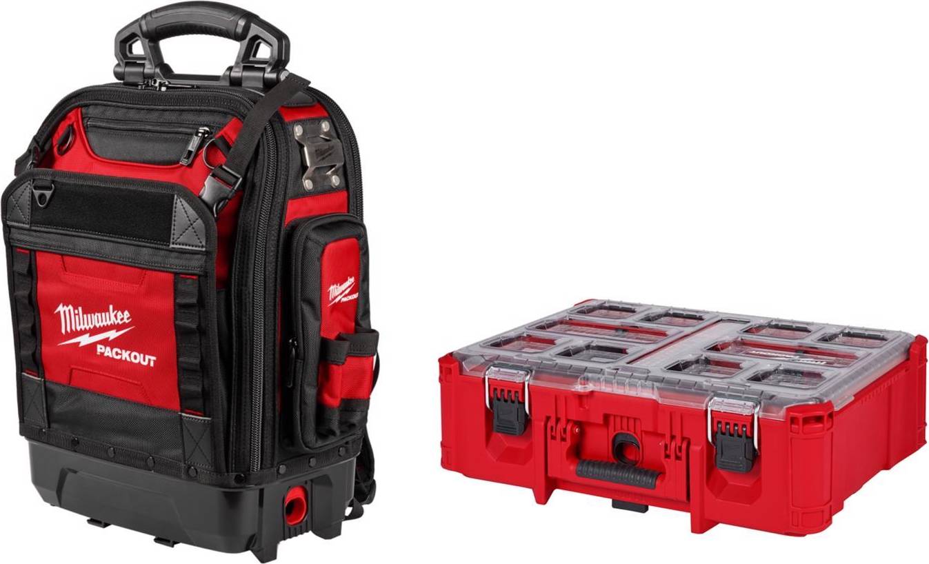 Milwaukee tool box Milwaukee Packout Structured Backpack Deep Organizer Tool Box