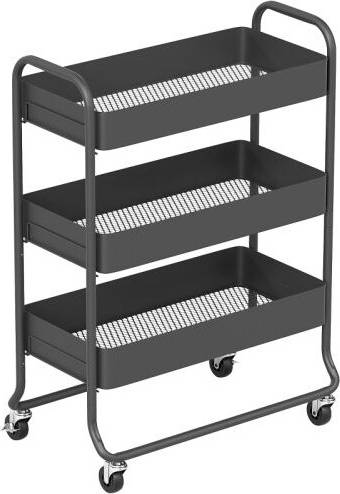 3 tier storage Homcom 3-Tier Storage Trolley with Mesh Baskets