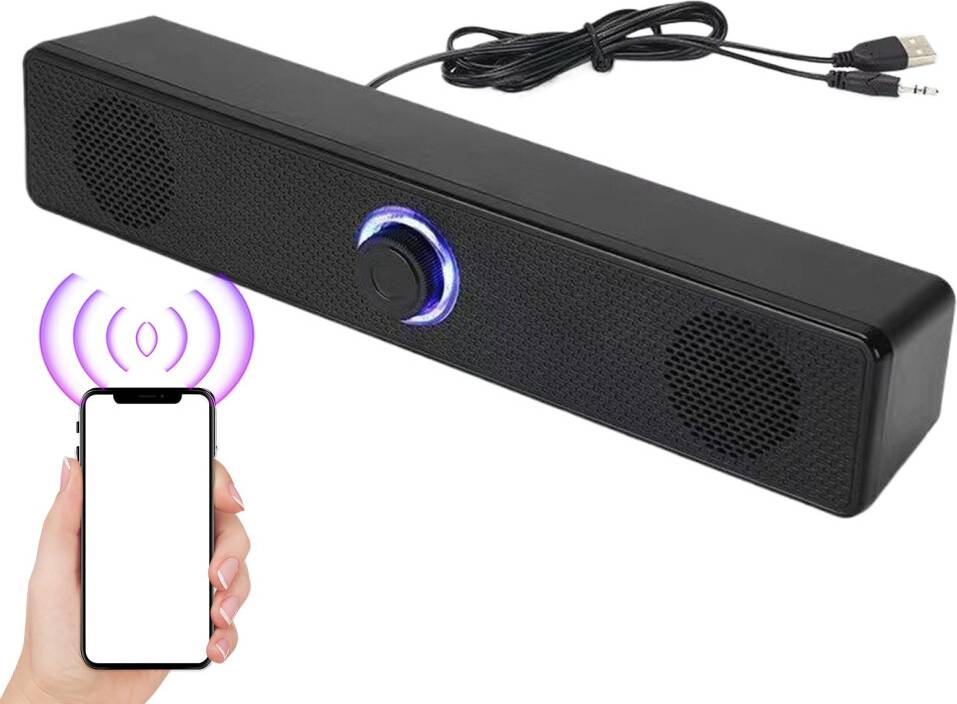 Wireless surround sound system Wireless Computer Soundbar Speakers With Volume Indicator