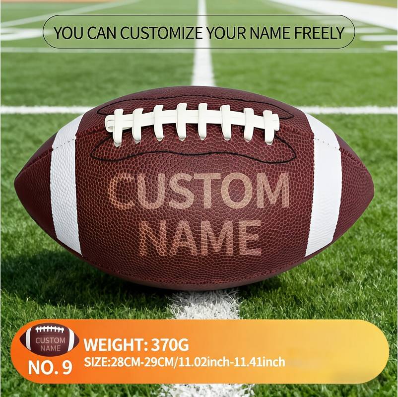 BGHONE Personalized Rugby Ball With Your Name Number