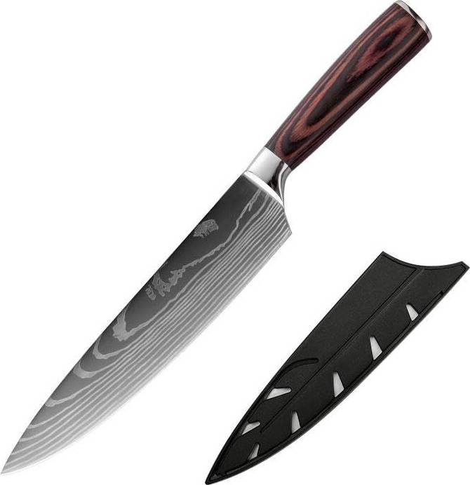 Damascus knife set 8Pcs Damascus Pattern Kitchen Knife Set