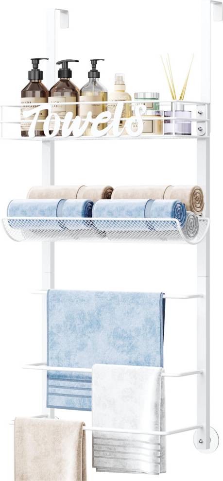 Towel rail over door Over Door Towel Rack 5 Tier