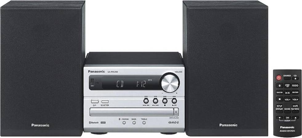 SC-PM250EB-S Micro HiFi Compact Stereo System
