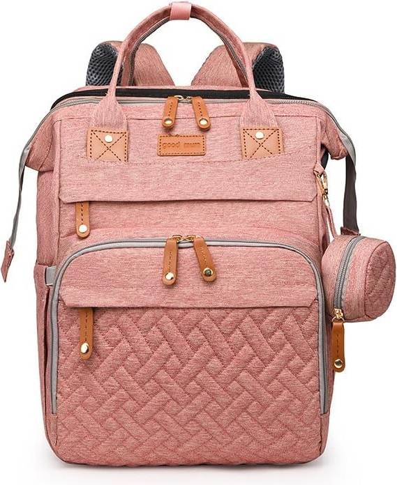 Multifunctional Diaper Backpack Pink