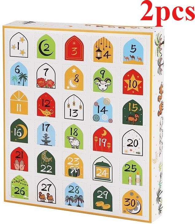 Temu 2pcs Countdown Calendar Number Storage Box 30 Empty