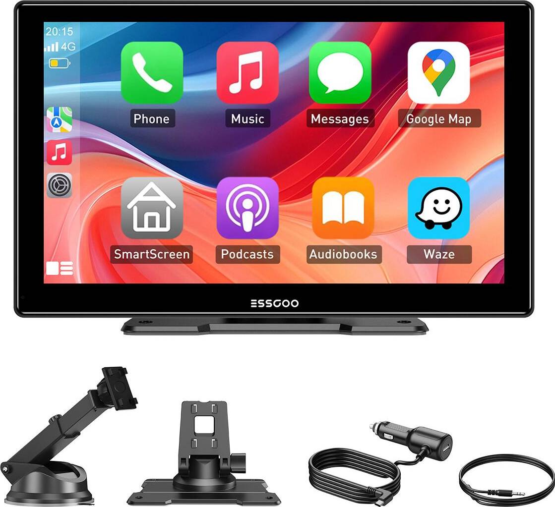 Android auto wireless Essgoo 9 Inch Touchscreen With Wireless CarPlay Android Auto