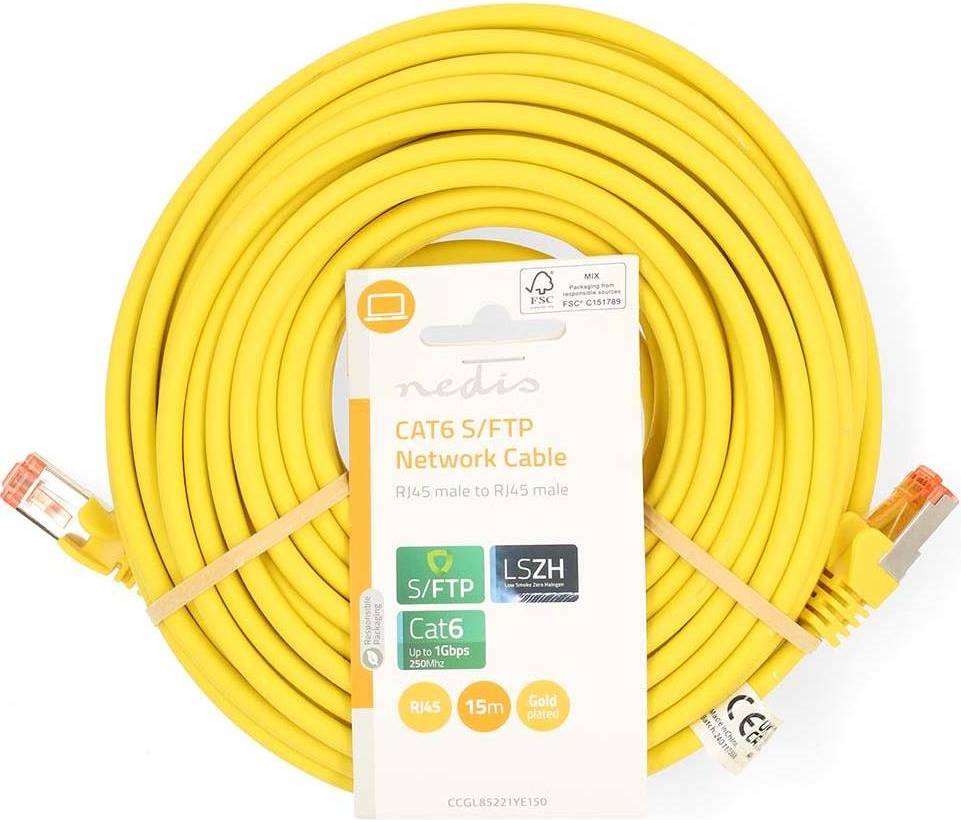 Nedis Kat 6 Kabel RJ45 Han Runde LSZH 15m